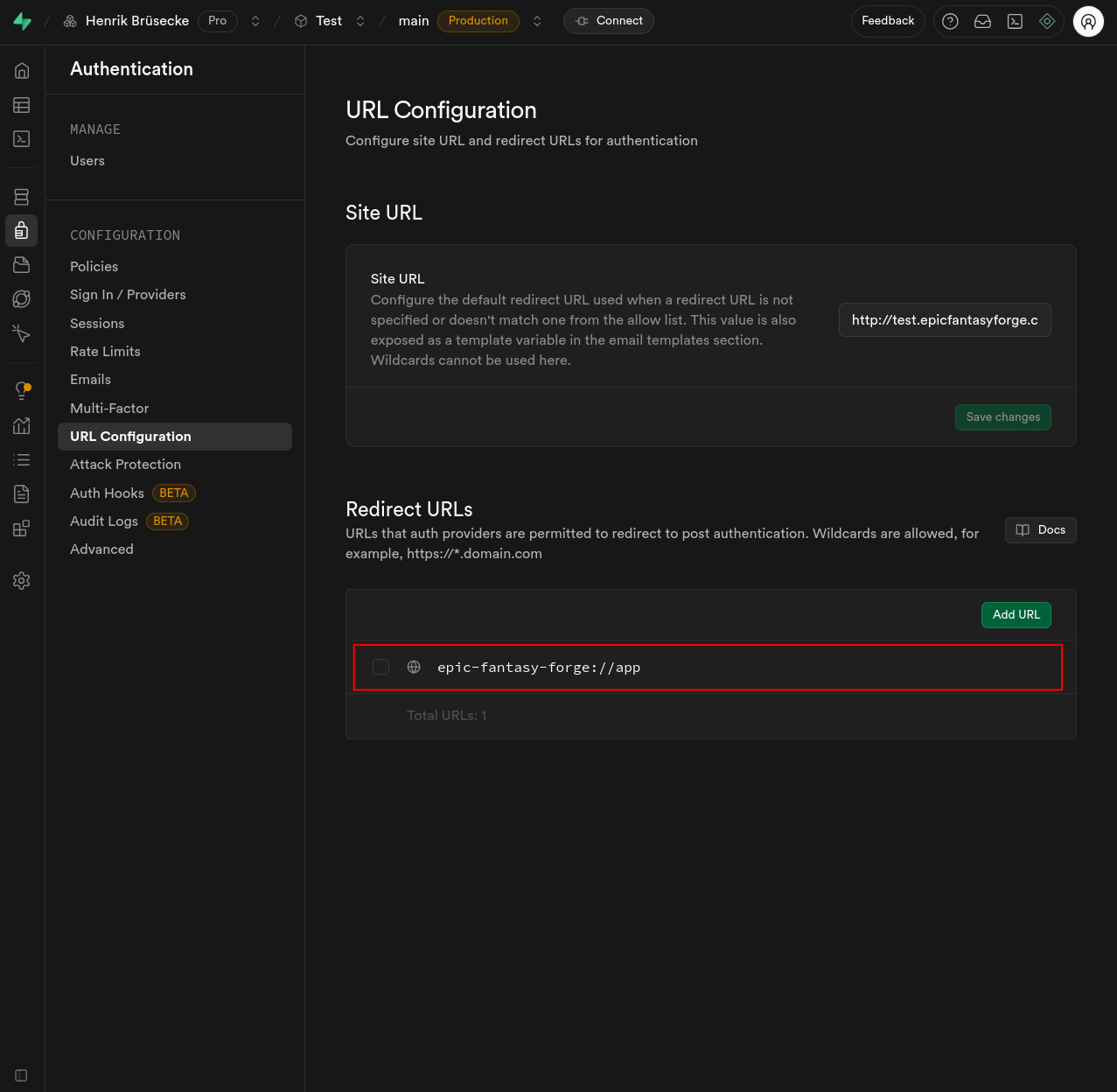 Supabase URL Whitelisting 3