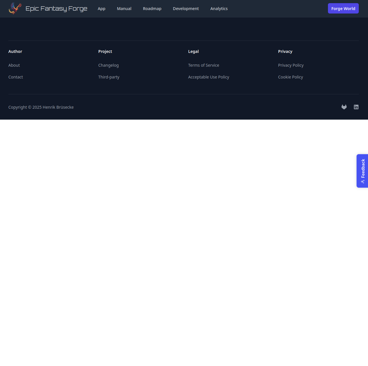 Desktop Footer