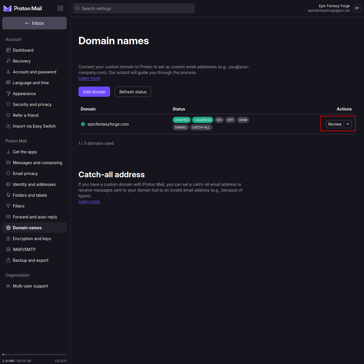 Proton Mail Custom Domain 12