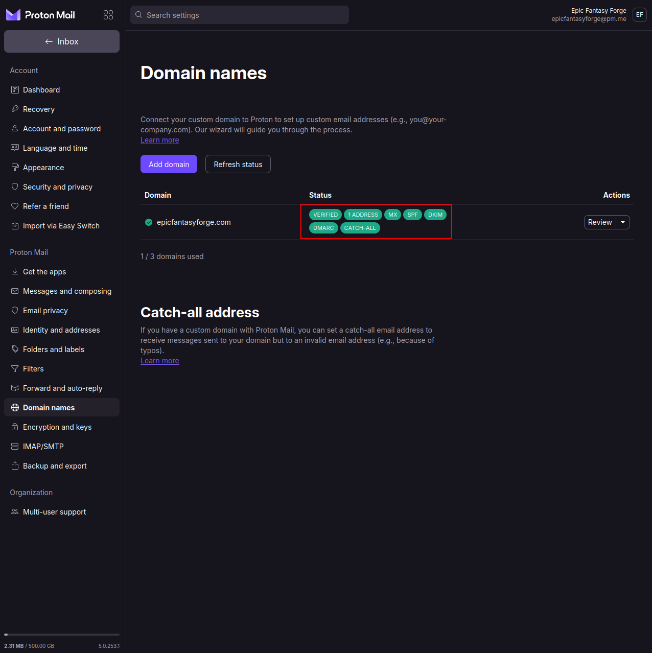 Proton Mail Custom Domain 29