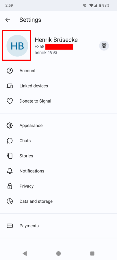 Signal Username 4