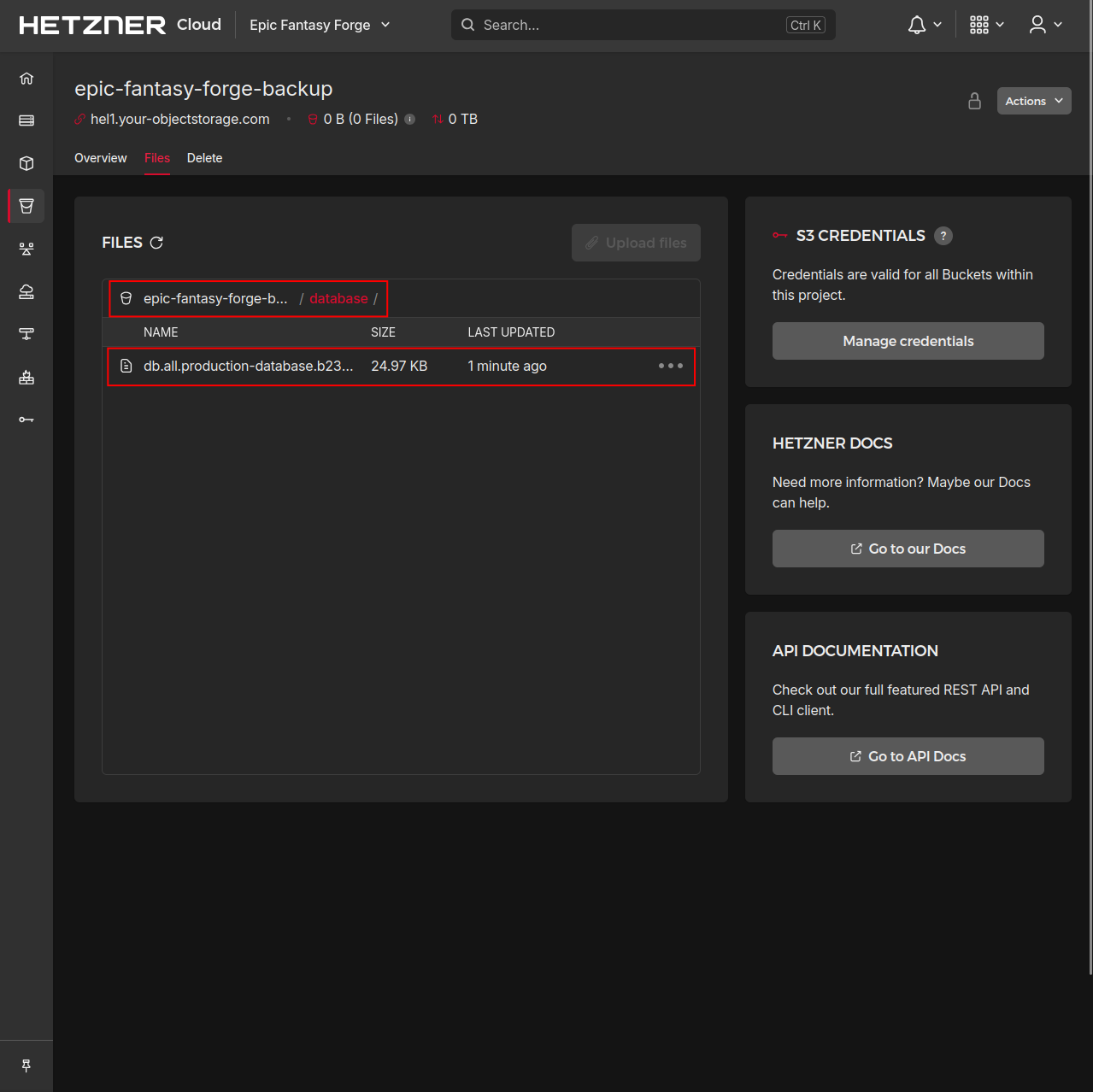 Backup Database 7
