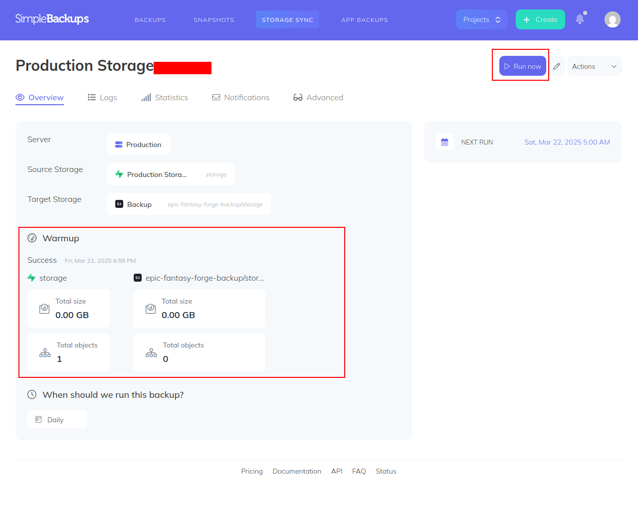 Backup Storage 10