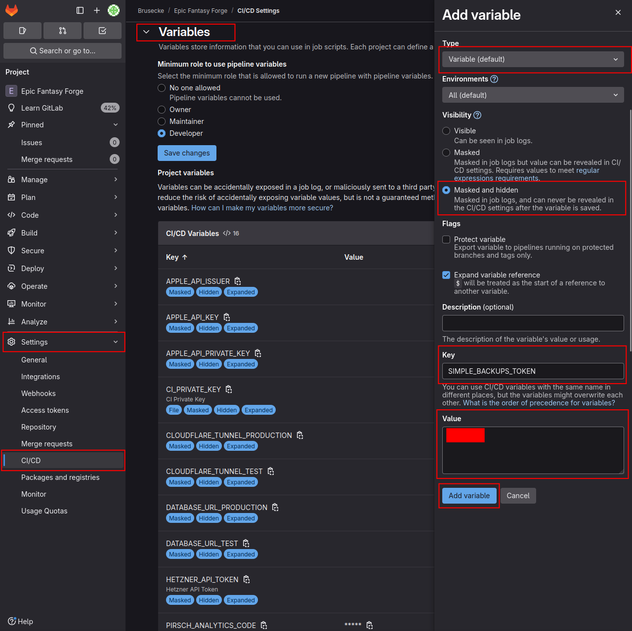 CI Simple Backups Token 2