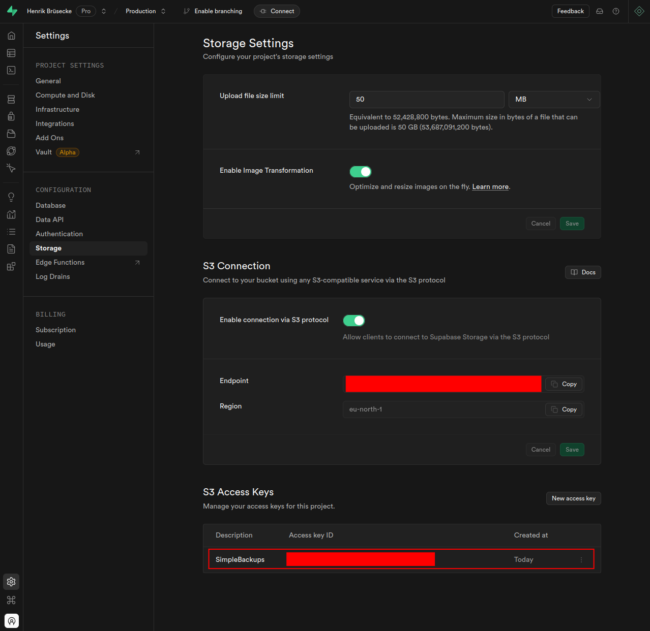 Supabase Access Key 4